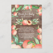 甘い小さな桃の赤ちゃんシャワーベビーカード エンクロージャーカード (正面)