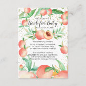 甘い小さな桃の赤ちゃんシャワーベビーカード エンクロージャーカード (正面)