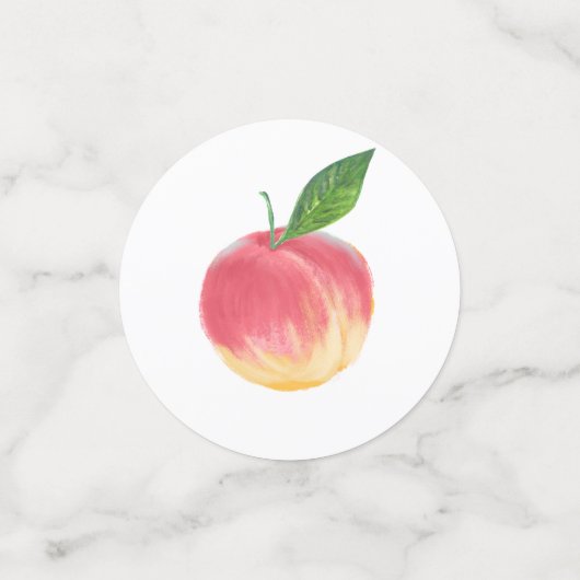 甘い小さな桃の赤ちゃんシャワー写真 コンフェッティ (スモール正面)