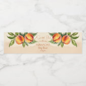 甘い小さな桃の赤ちゃんシャワー印刷テンプレート ペットボトルラベル (シングルラベル)