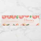 甘い小さな桃の赤ちゃんシャワー好意ウォーターボトル ペットボトルラベル (シングルラベル)