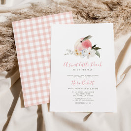 甘い小さな桃の赤ちゃんシャワー招待状 招待状