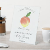 甘い小さな桃の赤ちゃんシャワー歓迎サイン 台座サイン (インサイチュ)