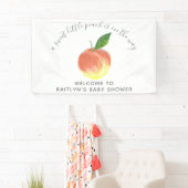 甘い小さな桃の赤ちゃんシャワー歓迎サイン 横断幕 (インサイチュ)