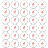 甘い小さな桃の赤ちゃんシャワー2"ラウンド シール (正面)