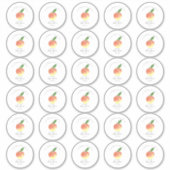 甘い小さな桃の赤ちゃんシャワー2"ラウンド シール (正面)