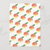 甘い小さな桃の赤ちゃんシャワー アドバイスカード (裏面)