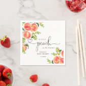 甘い小さな桃の赤ちゃんシャワー スタンダードカクテルナプキン (インサイチュ)