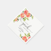 甘い小さな桃の赤ちゃんシャワー スタンダードカクテルナプキン (角)