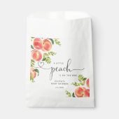 甘い小さな桃の赤ちゃんシャワー フェイバーバッグ (正面)