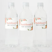 甘い小さな桃の赤ちゃんシャワー ペットボトルラベル (ボトル)