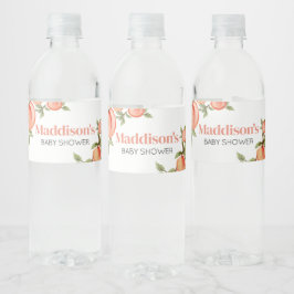 甘い小さな桃の赤ちゃんシャワー ペットボトルラベル