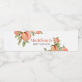 甘い小さな桃の赤ちゃんシャワー ペットボトルラベル (シングルラベル)