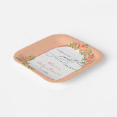 甘い小さな桃の赤ちゃんシャワー ペーパープレート (傾斜あり)