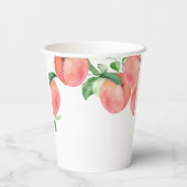 甘い小さな桃の赤ちゃんシャワー 紙コップ (裏面)