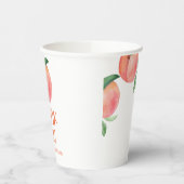 甘い小さな桃の赤ちゃんシャワー 紙コップ (左)