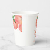 甘い小さな桃の赤ちゃんシャワー 紙コップ (右)