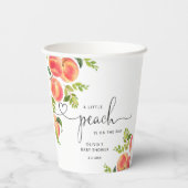 甘い小さな桃の赤ちゃんシャワー 紙コップ (裏面)