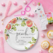 甘い小さな桃の途中で赤ちゃんシャワー ペーパープレート (パーティー)