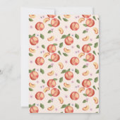 甘い小さな桃の途中の赤ちゃんシャワー 招待状 (裏面)