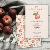 甘い小さな桃の途中の赤ちゃんシャワー 招待状