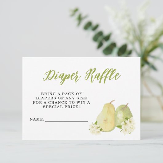 甘い小さな梨おむつラッフルのエンクロージャカード (スタンド正面)