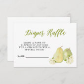 甘い小さな梨おむつラッフルのエンクロージャカード (正面/裏面)