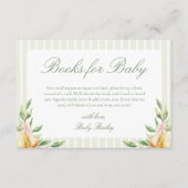 甘い小さな梨の赤ちゃんシャワーベビー エンクロージャーカード (正面)