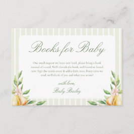 甘い小さな梨の赤ちゃんシャワーベビー エンクロージャーカード