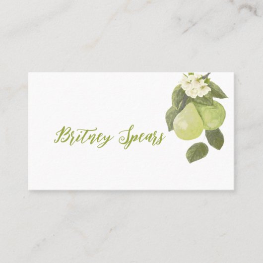 甘い小さな梨 プレイスカード (正面)