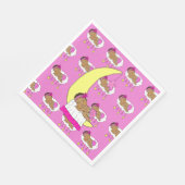 甘い小さな民族ベビーが月に眠る スタンダードランチョンナプキン (角)