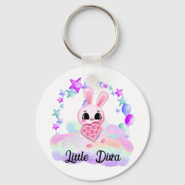 甘い小さな白いウサギ キーホルダー