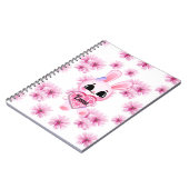 甘い小さな白いウサギ ノートブック (左側)