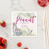 甘い小さな落花生が道を進んでいる スタンダードカクテルナプキン (インサイチュ)