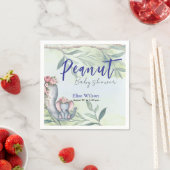 甘い小さな落花生が道を進んでいる スタンダードカクテルナプキン (インサイチュ)