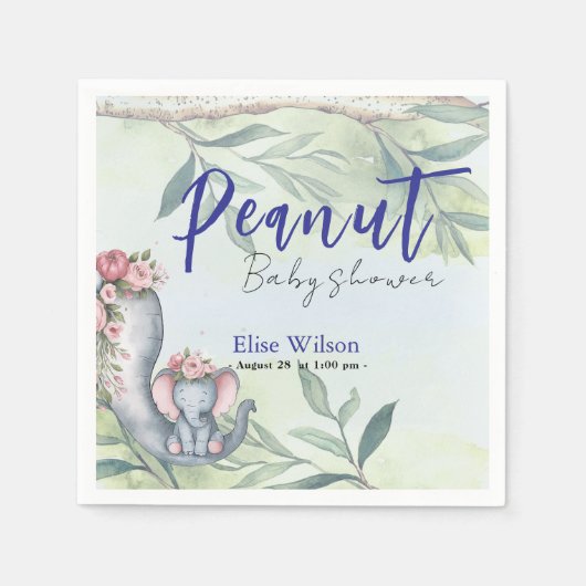 甘い小さな落花生が道を進んでいる スタンダードカクテルナプキン (正面)