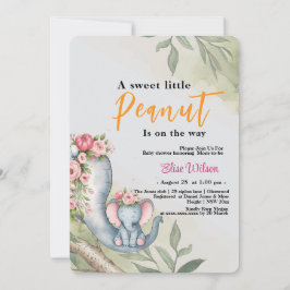 甘い小さな落花生が道を進んでいる 招待状