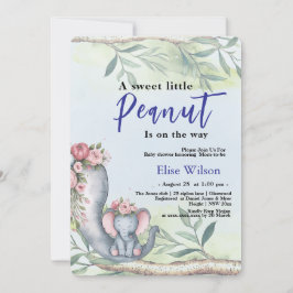 甘い小さな落花生が道を進んでいる 招待状