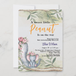 甘い小さな落花生が道を進んでいる 招待状