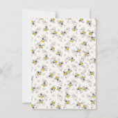 甘い小さな蜂蜜が赤ちゃんのシャワーの途中にある 招待状 (裏面)