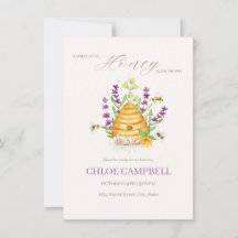 甘い小さな蜂蜜が赤ちゃんのシャワーの途中にある