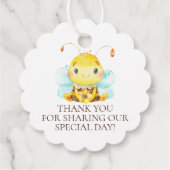 甘い小さな蜂蜜の赤ちゃんシャワーのお願い フェイバータグ (裏面)