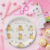 甘い小さな蜂蜜の赤ちゃんシャワー歓迎サイン ペーパープレート (パーティー)