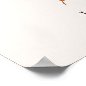 甘い小さな蜂蜜の赤ちゃんシャワー歓迎サイン ポスター (角)