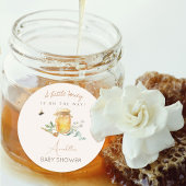 甘い小さな蜂蜜の赤ちゃんシャワー歓迎サイン ラウンドシール