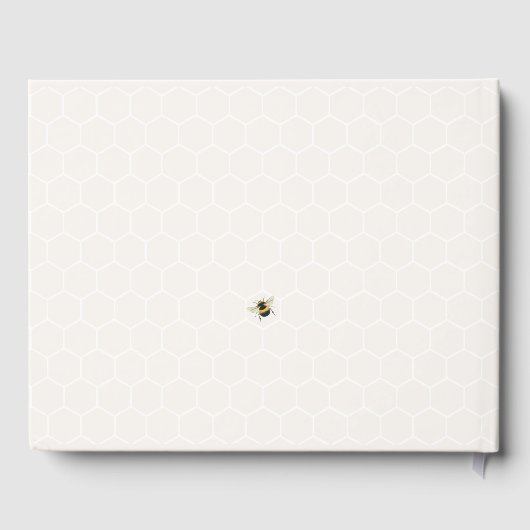 甘い小さな蜂蜜の赤ちゃんシャワー ゲストブック (裏面)