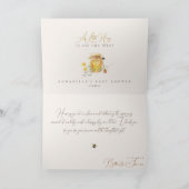 甘い小さな蜂蜜の赤ちゃんシャワー サンキューカード (内部)