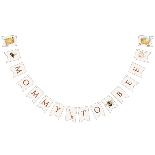 甘い小さな蜂蜜の赤ちゃんシャワー バンティングフラッグ (全)