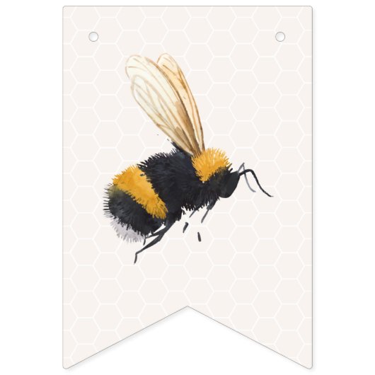 甘い小さな蜂蜜の赤ちゃんシャワー バンティングフラッグ (第2の旗)