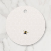 甘い小さな蜂蜜の赤ちゃんシャワー フェイバータグ (裏面)